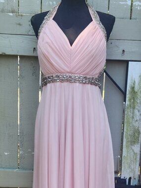 Sequin Hearts Floor-length Blush Pink Prom Dress
